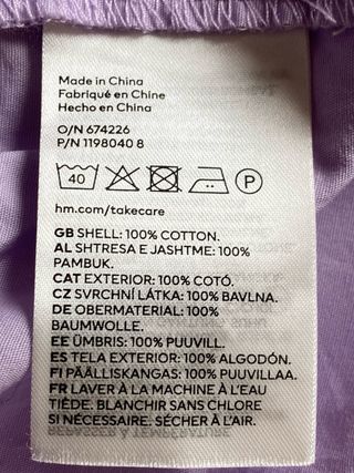 Blusa algodon lila M Divided