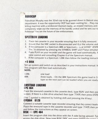 Póster Robocop Ocean Amstrad Videojuegos