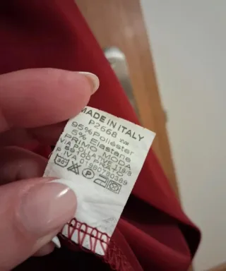 Vestido fiesta burdeos manga larga