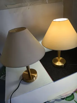 Lámparas Vintage Beige y Doradas