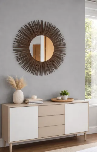 Espejo Sol Marrón Oscuro XXL