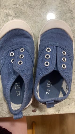Zapatillas niña lona azul talla 23