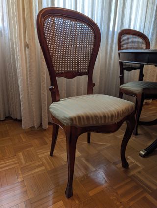 NEGOCIABLE-Salón madera: aparador + mesa abatible