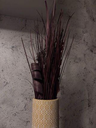 Jarrón y marco de cerámica a juego