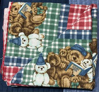 Copriletto Vintage Orsetti Trama a Quadri