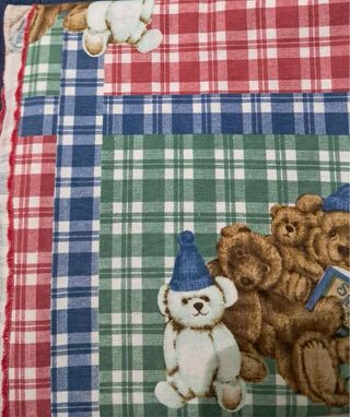 Copriletto Vintage Orsetti Trama a Quadri