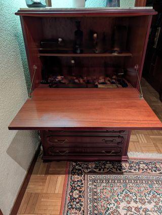 NEGOCIABLE-Bureau secreter con mármol – madera mac