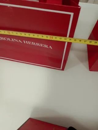 Lote de 3 Bolsas de Papel de Regalo Rojas