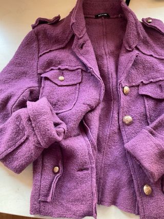 Giacca EXYN 100% Lana Vergine Viola S