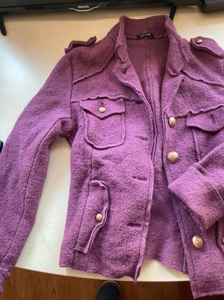 Giacca EXYN 100% Lana Vergine Viola S