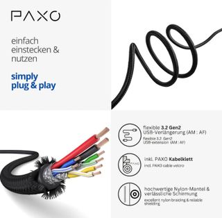 Cable USB-A a USB-A PAXO 5m