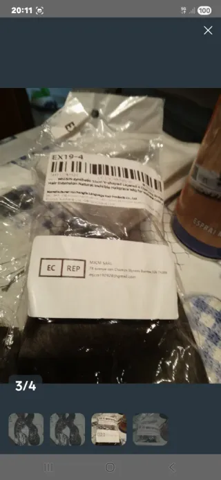 Extensiones de cabello ondulado castaño oscuro