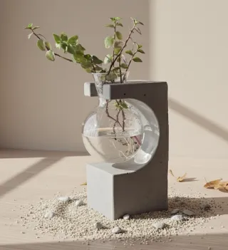 Florero Hidropónico (soporte + probeta)