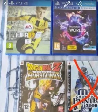 Lote Juegos PS4 y PS3: FIFA 17, DBZ, VR Worlds