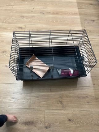 Jaula para conejo/cobaya negra