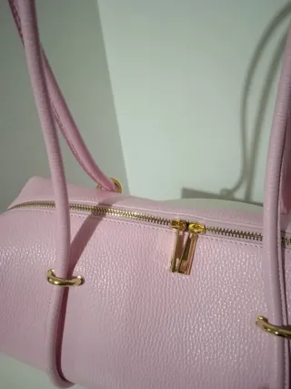 Borsa donna pelle rosa bauletto