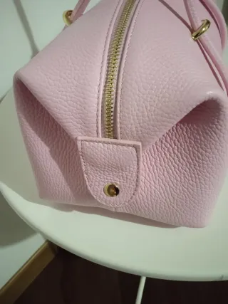 Borsa donna pelle rosa bauletto