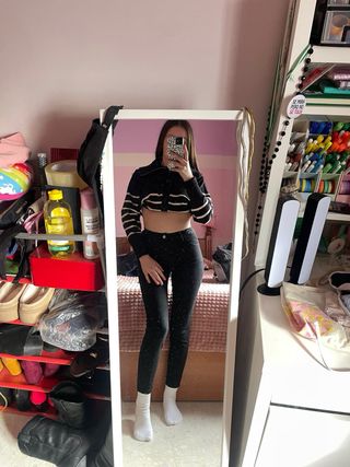 Vaqueros elásticos negros