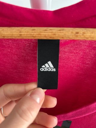 Camiseta Adidas Logo Rosa Mujer