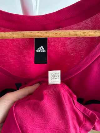 Camiseta Adidas Logo Rosa Mujer