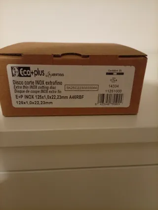 50 Discos Corte Inox hierro 125x1.0