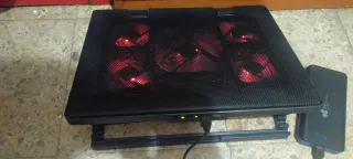 Base Refrigeradora Portátil Gaming LED Roja