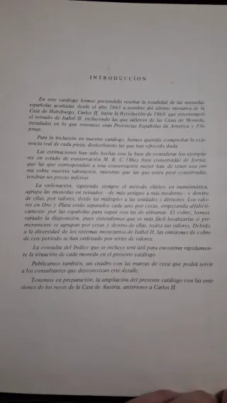 Libro Numismática Monedas Españolas 1665-1868