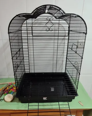 Jaula para agapornis, ninfas y pájaros