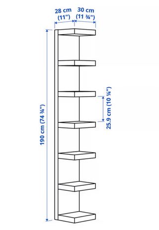 LACK, estantería de pared, 30x190 IKEA
