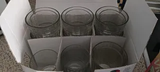 Lote de 14 vasos de vidrio Distintos tamaños