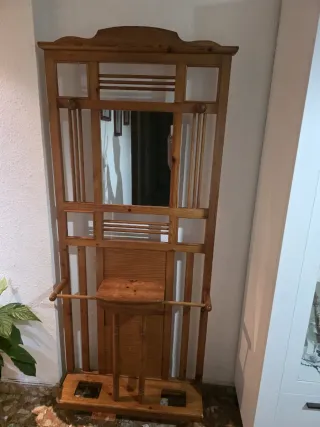 Mueble recibidor madera pino macizo