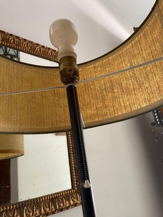 Lámpara de pie vintage tela y metal