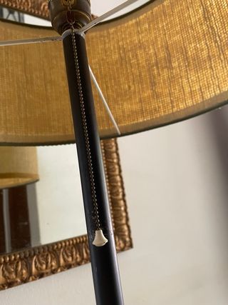 Lámpara de pie vintage tela y metal