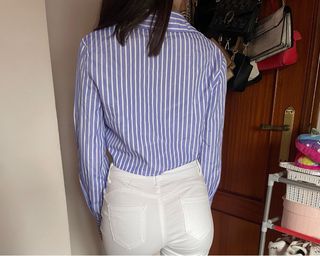 Camisa de rayas crop top