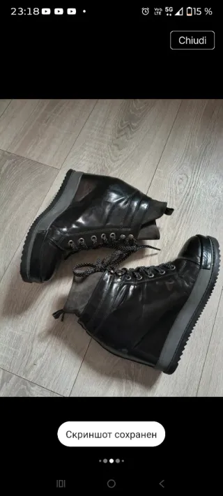 Stivali in pelle neri