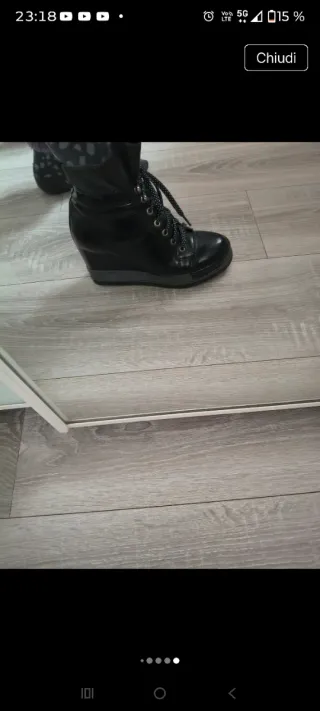 Stivali in pelle neri