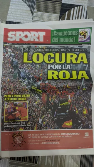 Periódico SPORT 13 Julio 2010 Campeones