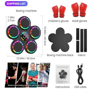 Máquina de boxeo musical con luces LED