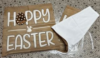 Coppia Federe Cuscini Hoppy Easter Hunny Bunny