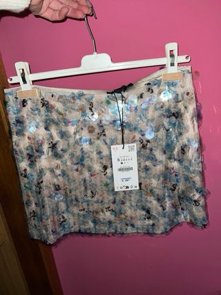 Falda Zara lentejuelas S