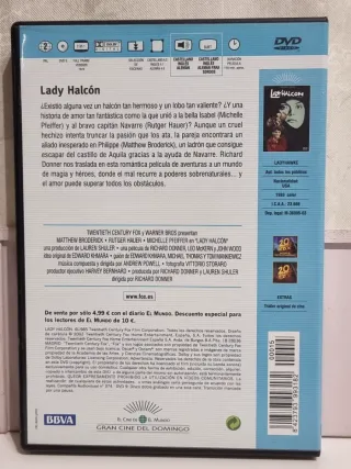 2 DVD: Lady Halcón y Príncipe de Persia.