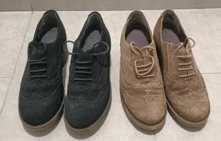 2 Pares Zapatos Mocasín Piel