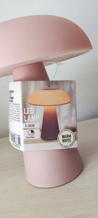 Lámpara Seta LED Rosa 18cm programable NUEVA