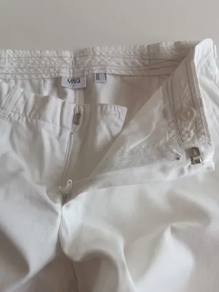Pantalón blanco Mango