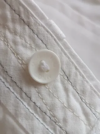 Pantalón blanco Mango