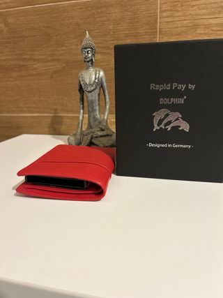 Cartera Piel Roja Dolphin Rapid Pay