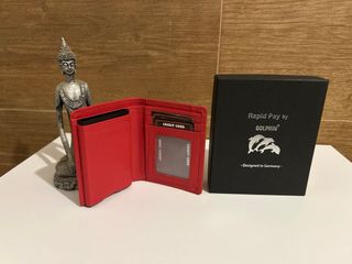 Cartera Piel Roja Dolphin Rapid Pay