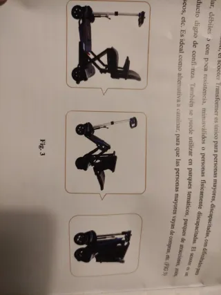 Silla plegable eléctrica azul para exterior scoote