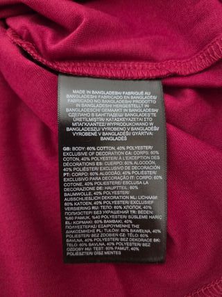 T-shirt The North Face - Bordeaux - XL - 0564-13