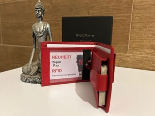 Cartera Dolphin Piel Roja Rapid Pay